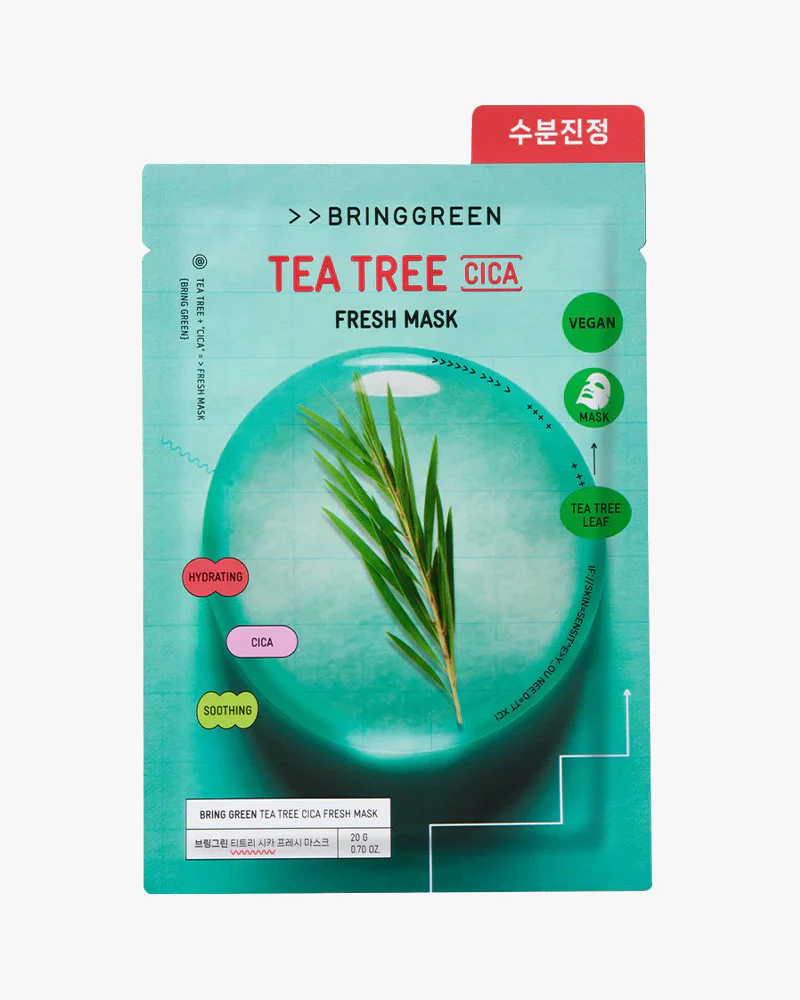 BRING GREEN Tea Tree Cica Fresh Mask Sheet - Image 2