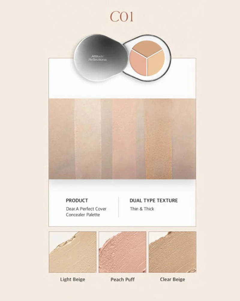 Dear.A Perfect Cover Concealer Palette: With Mini Finger Puff - Image 7