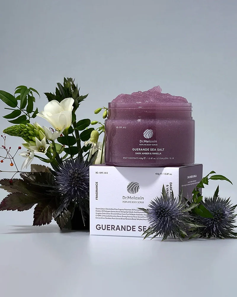 Dr. Melaxin Guerande Sea Salt Perfume Body Scrub #Amber & Vanilla - Image 2