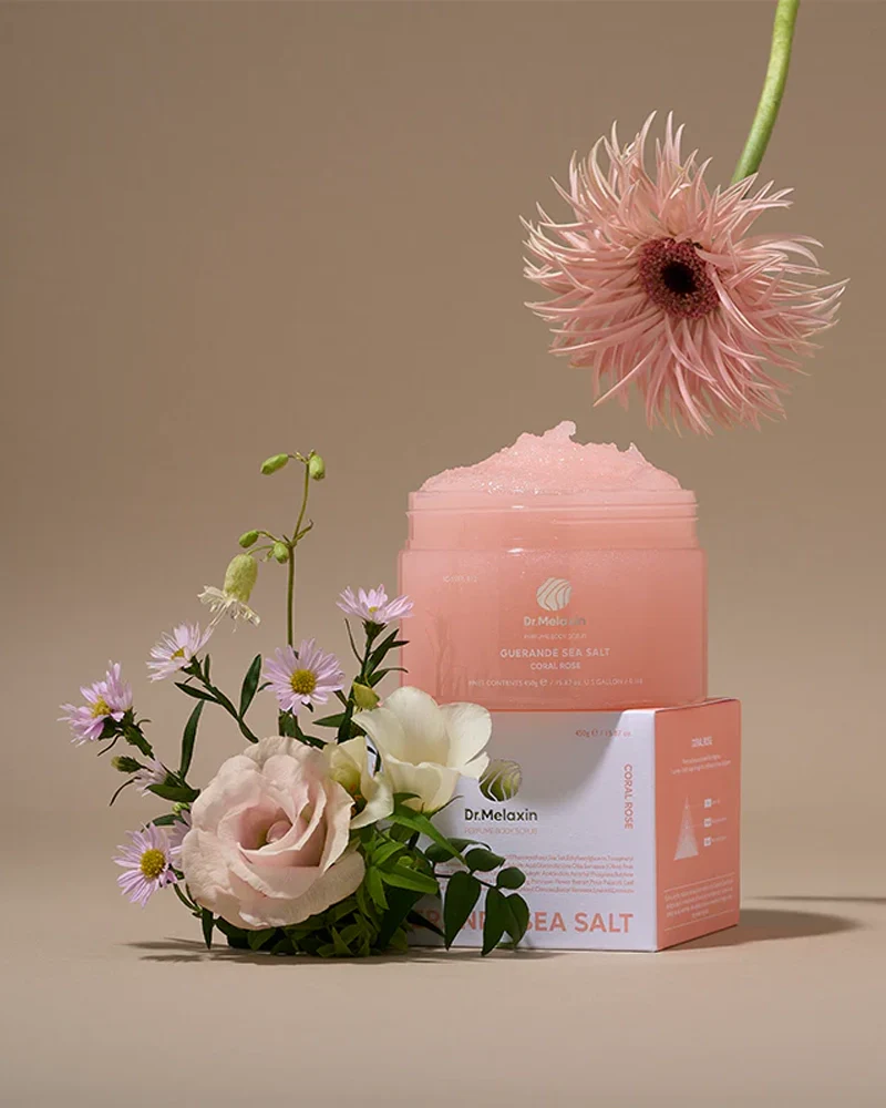 Dr. Melaxin Guerande Sea Salt Perfume Body Scrub #Coral Rose - Image 2