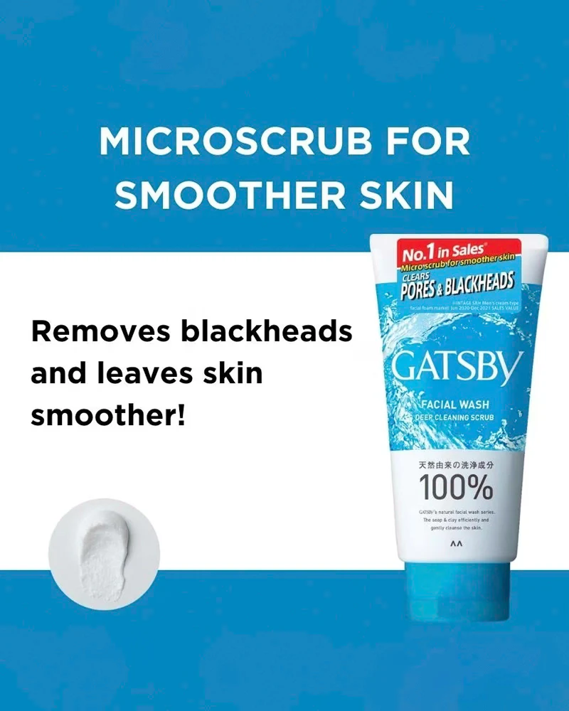 GATSBY Facial Wash Deep Cleaning Scrub - Image 2