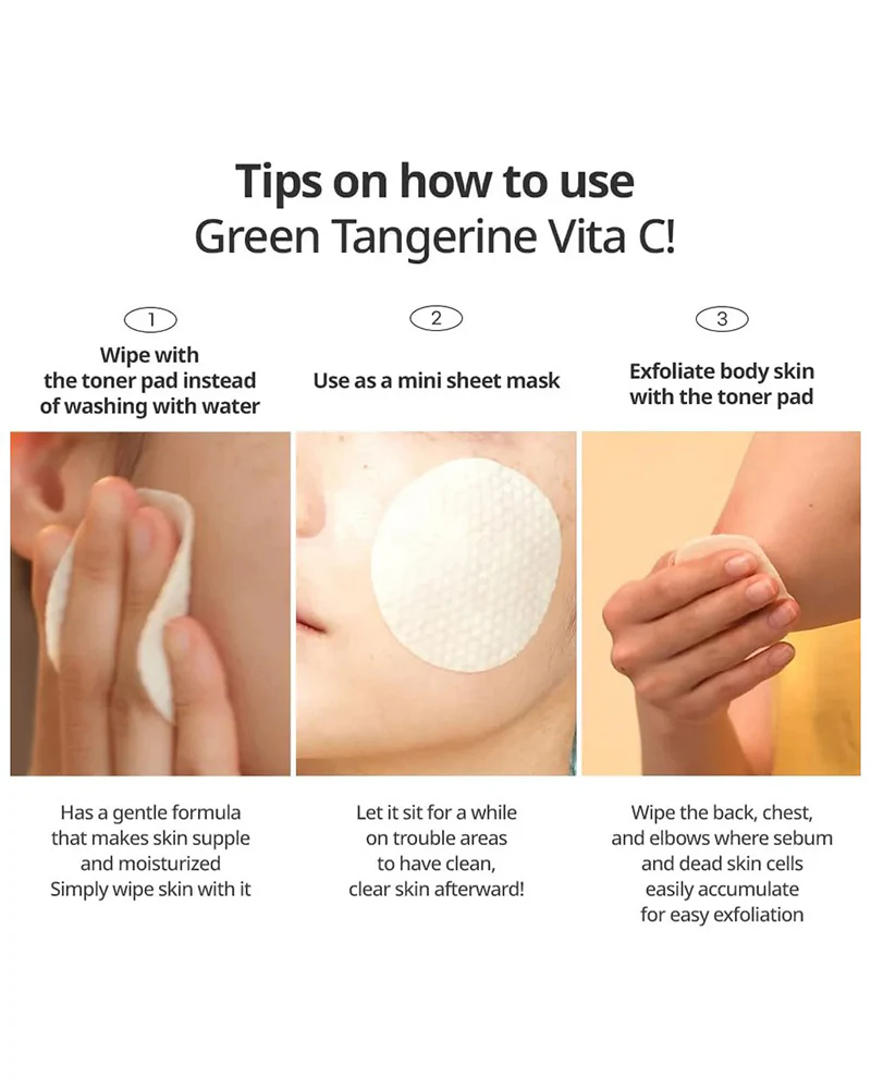 goodal Green Tangerine Vita C Dark Spot Care Pad (70 Pads) - Image 3