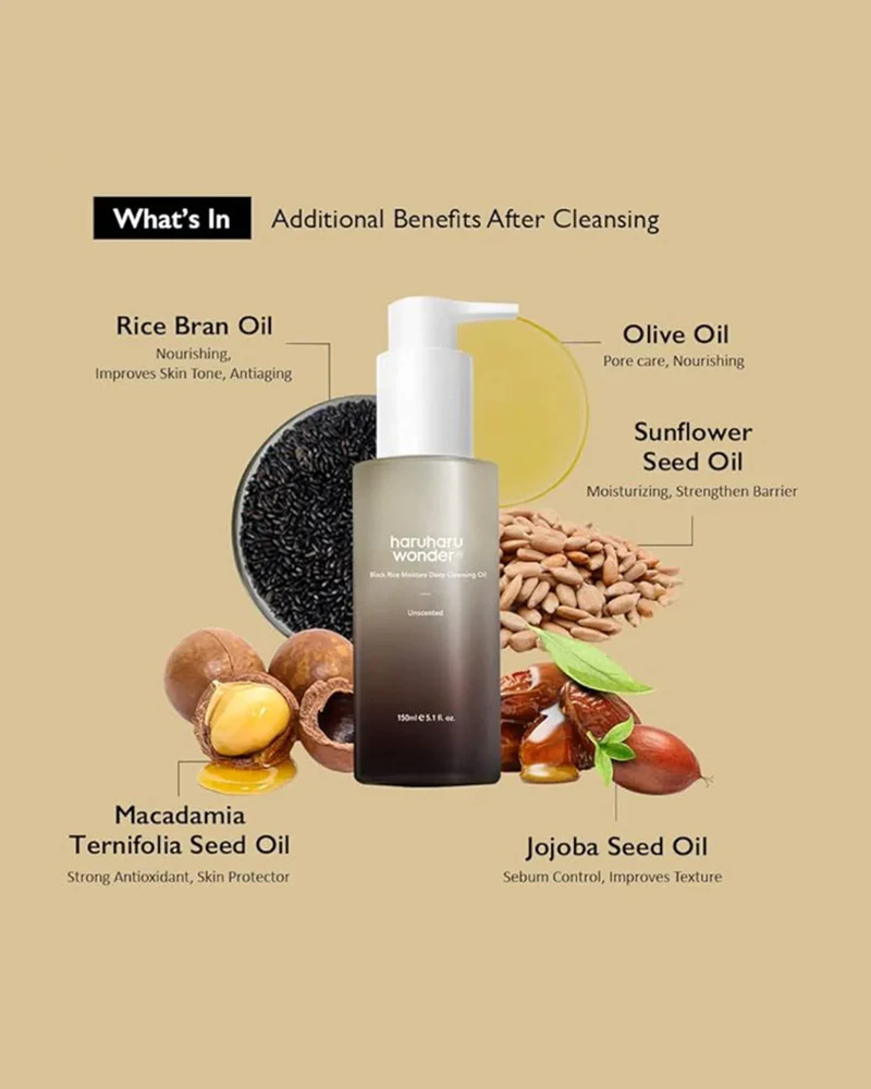 haruharu wonder Black Rice Moisture Deep Cleansing Oil #Unscented - Image 2