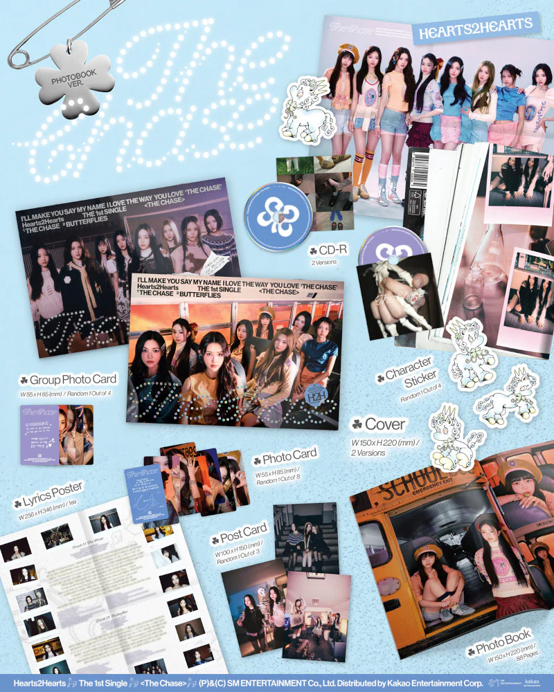 Hearts2Hearts - 1st single album [The Chase] (Photobook Ver.) (2 Versions) - Image 2