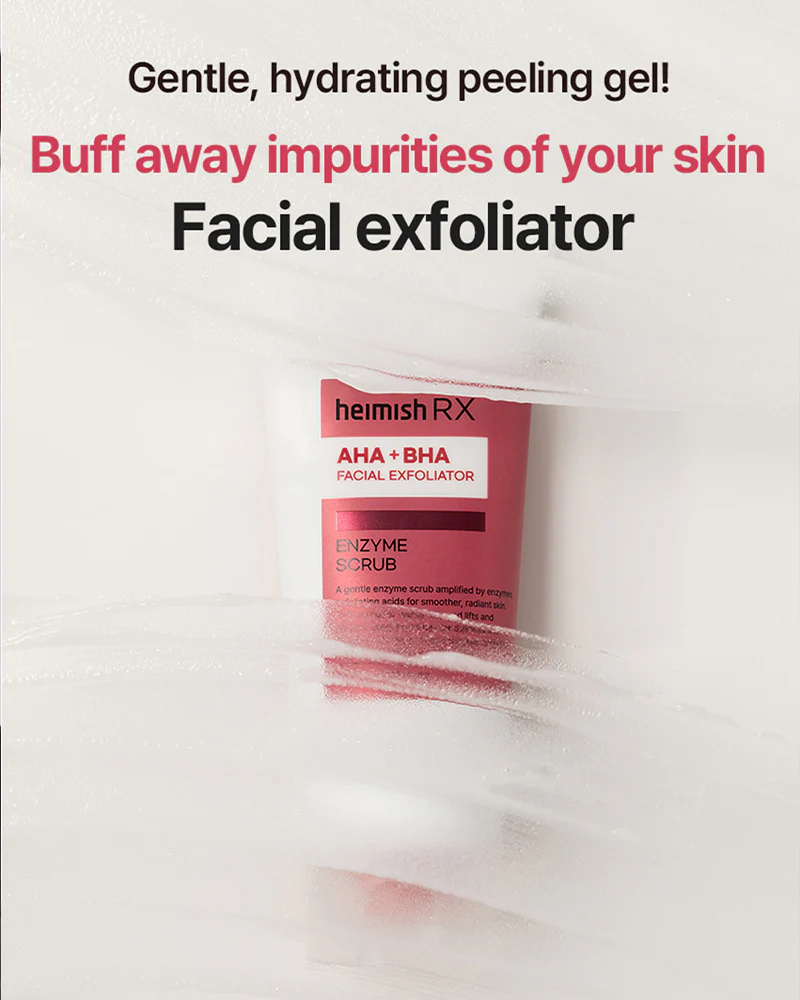 heimish RX AHA + BHA Facial Exfoliator Enzyme Scrub - Image 4