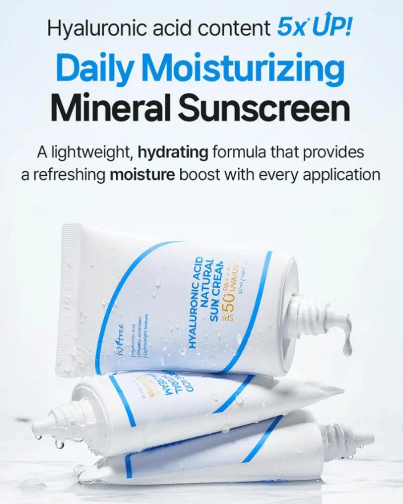 ISNTREE Hyaluronic Acid Natural Sun Cream SPF 50 - Image 3