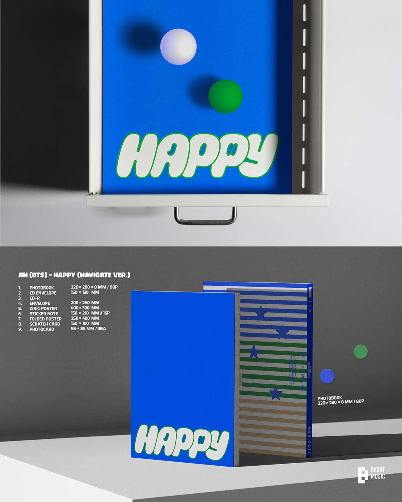 JIN (BTS) - 1st Solo Album [HAPPY] (3 Versions) - Image 8