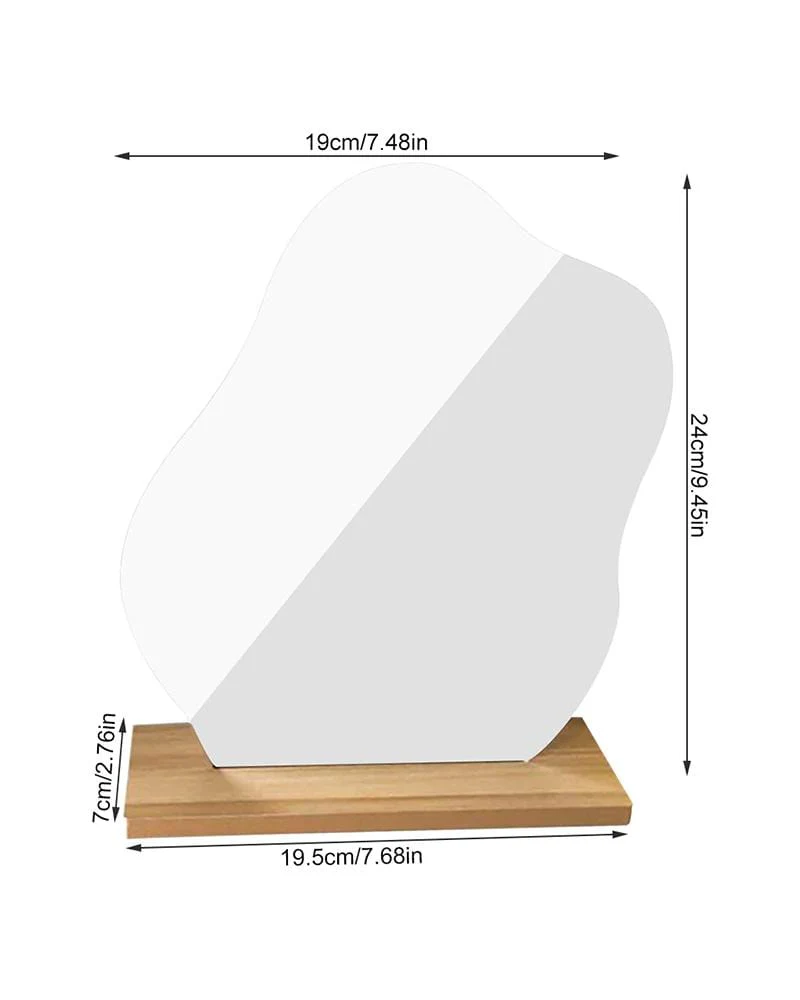 Pond Mirror with Wood Stand - Image 5