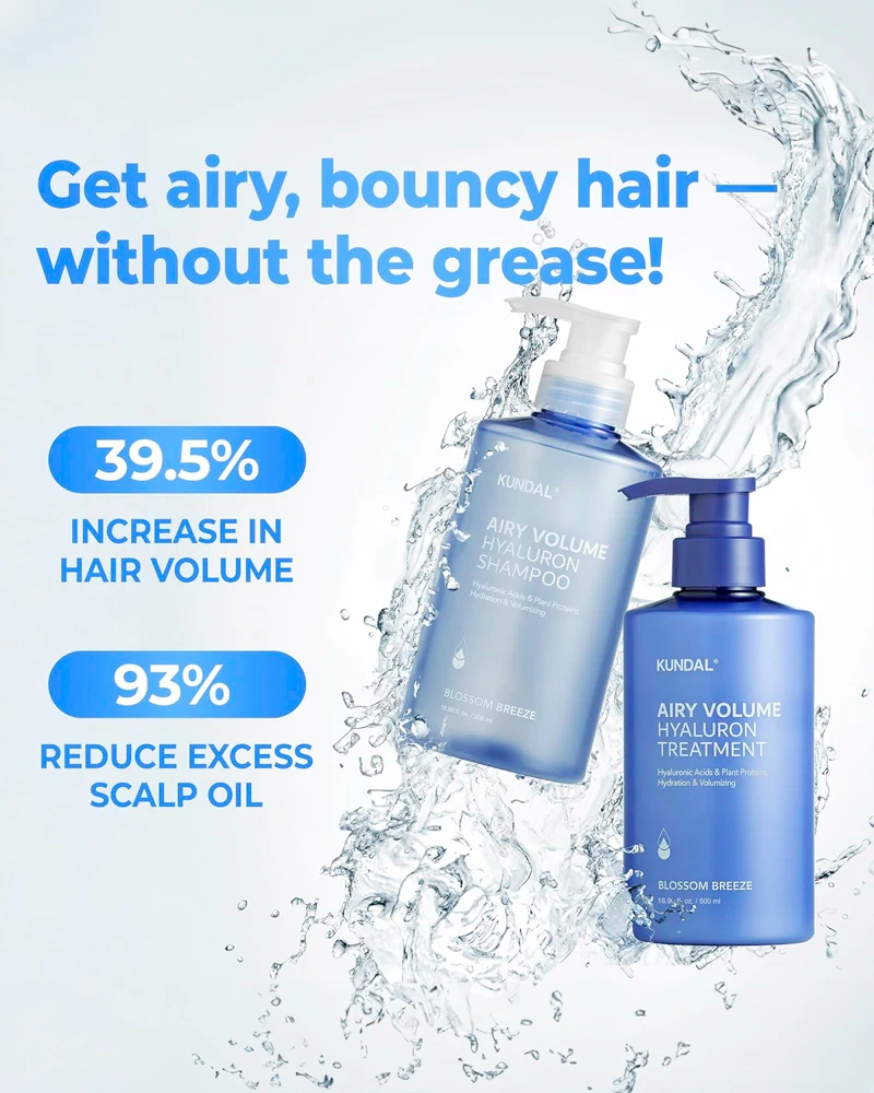KUNDAL Airy Volume Hyaluron Hair Care Set #Blossom Breeze - Image 8