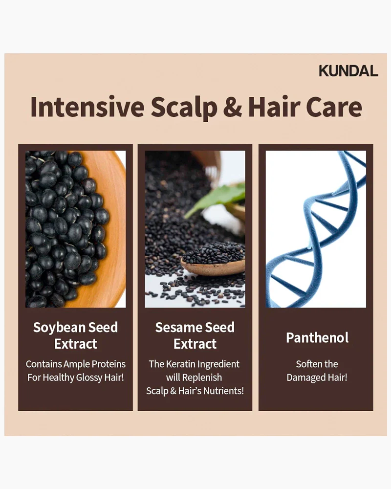 KUNDAL Honey & Macadamia Nature Shampoo #Amber Vanilla - Image 5