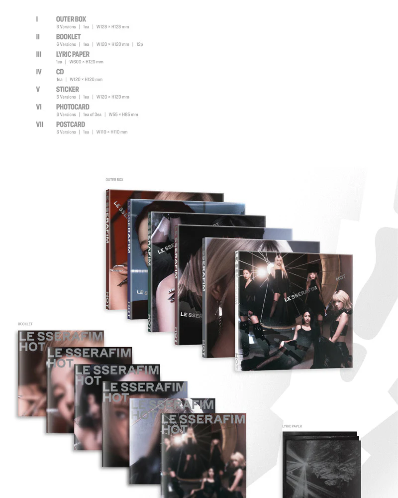 LE SSERAFIM - 5th mini album 'HOT' (COMPACT ver.) (6 Versions) - Image 2