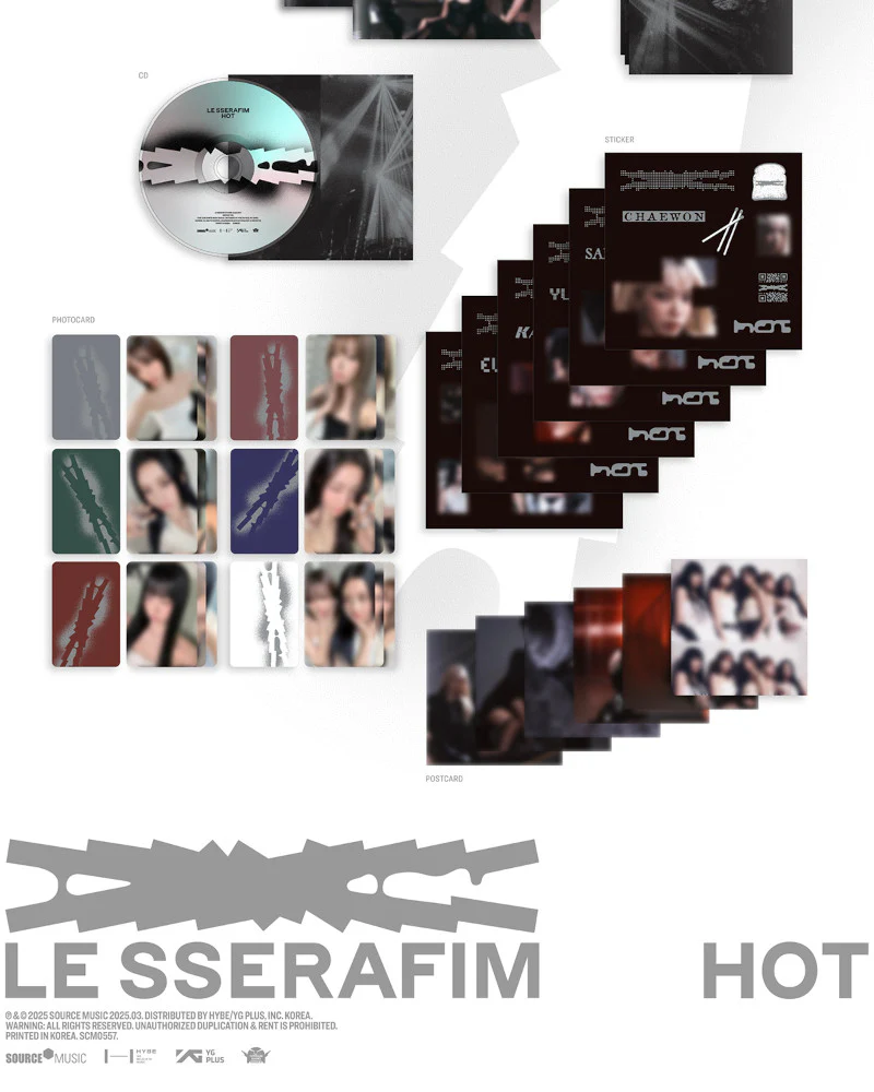 LE SSERAFIM - 5th mini album 'HOT' (COMPACT ver.) (6 Versions) - Image 3