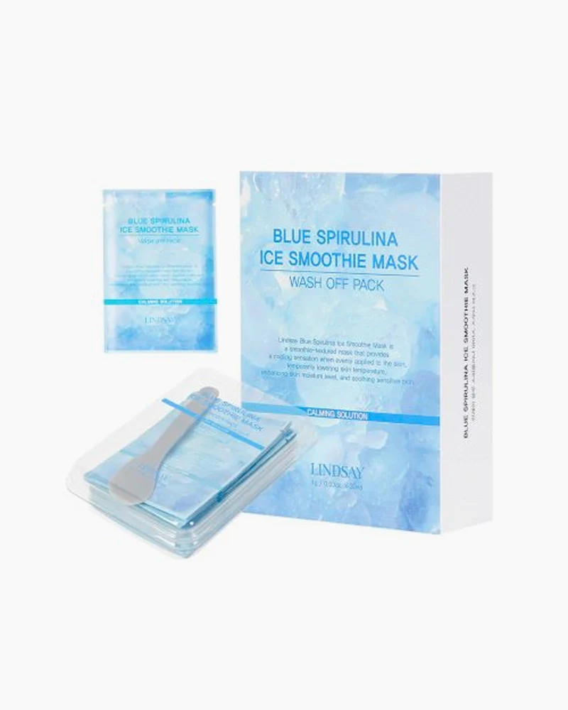 LINDSAY Blue Spirulina Ice Smoothie Mask Wash Off Pack - Image 2