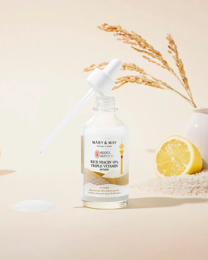 MARY & MAY Seoul Edition Rice Niacin 10% Triple Vitamin Serum - Image 2
