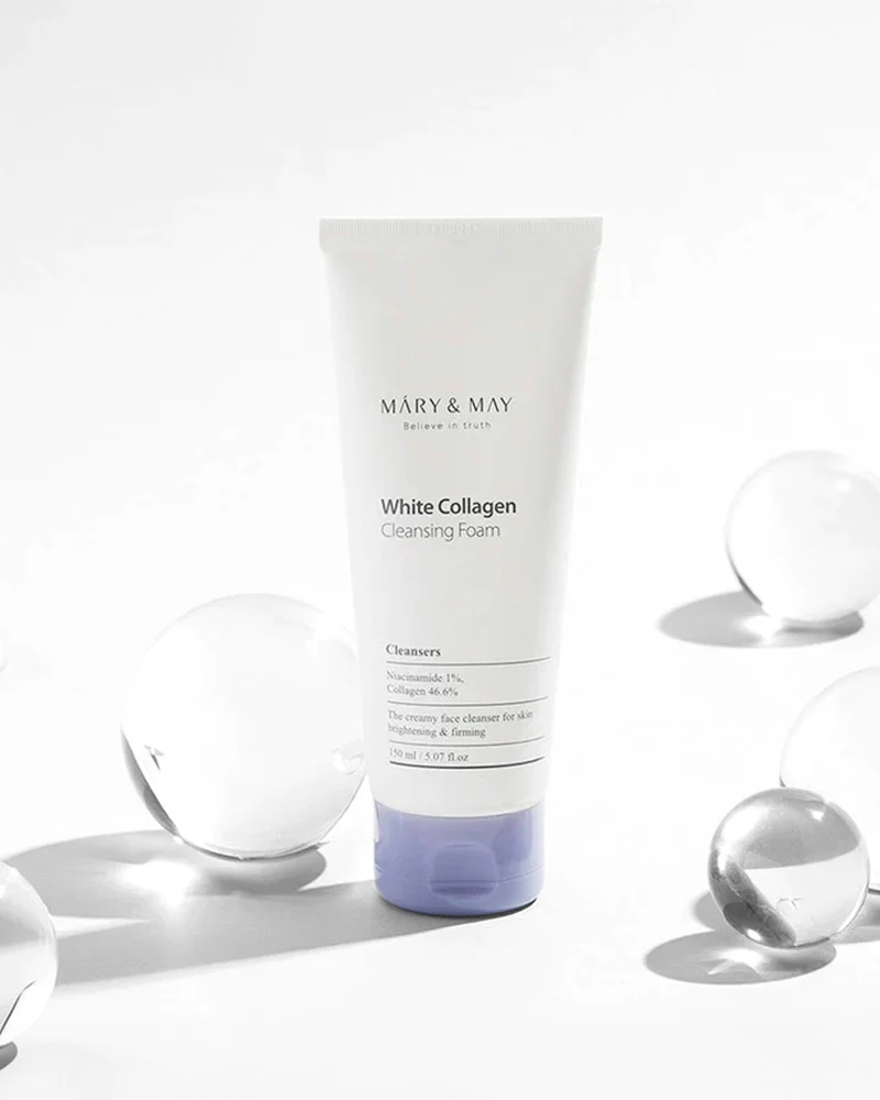MARY & MAY White Collagen Cleansing Foam