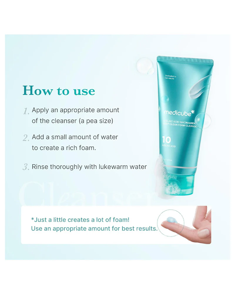 medicube Azelaic Acid Niacinamide Deep Clean Foam Cleanser - Image 5