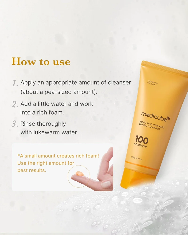 medicube Kojic Acid Turmeric Toning Cleanser - Image 6