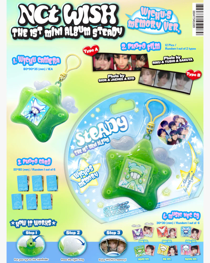 NCT WISH - 1st Mini Album [Steady] (Keyring Ver.) - Image 2