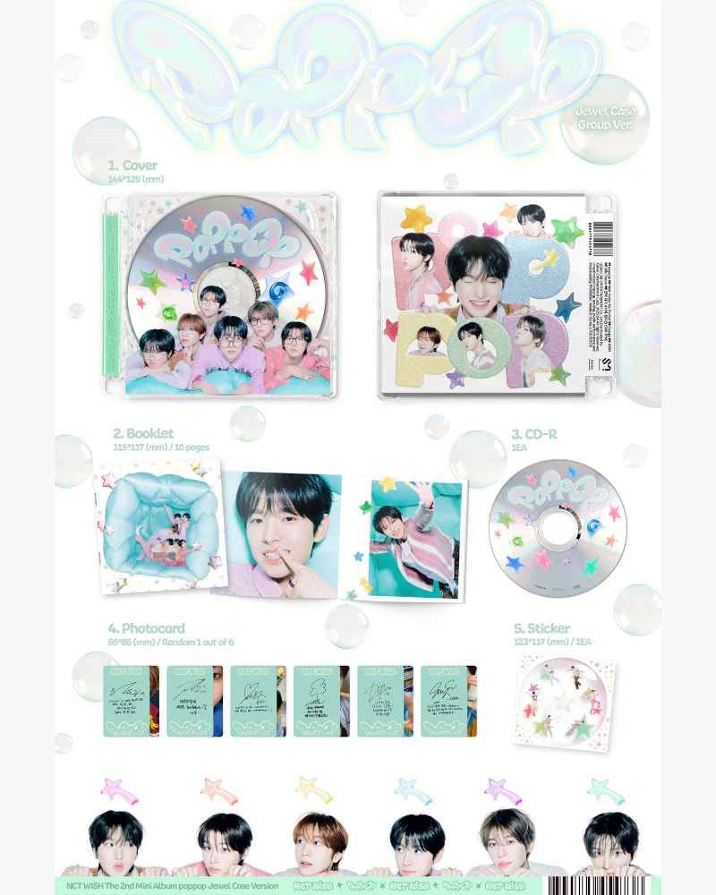 NCT WISH - 2nd mini album [poppop] (Jewel Case Ver.) (7 Versions) - Image 2