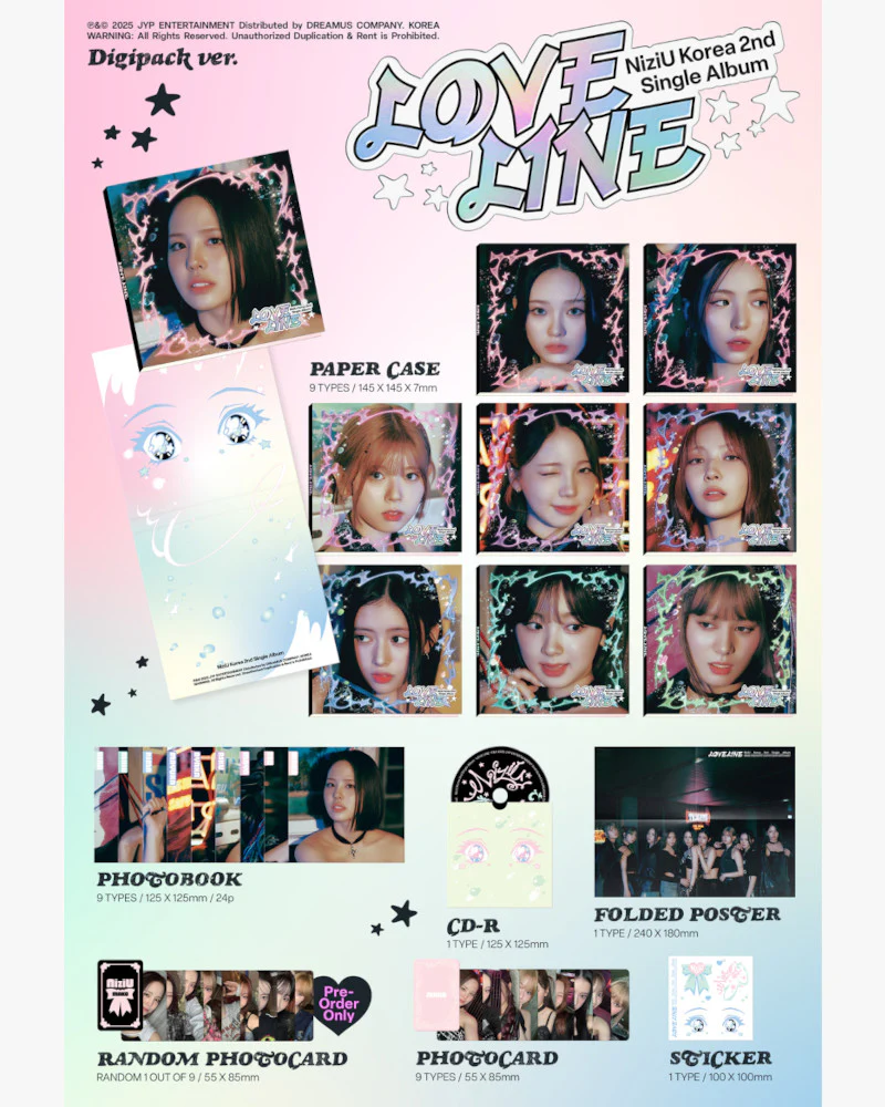 NiziU - 2nd Single Album [LOVE LINE] (Digipack Ver.) (9 Versions) - Image 2