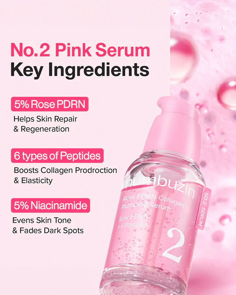 numbuzin No.2 Rose PDRN Collagen Plumping Serum - Image 5