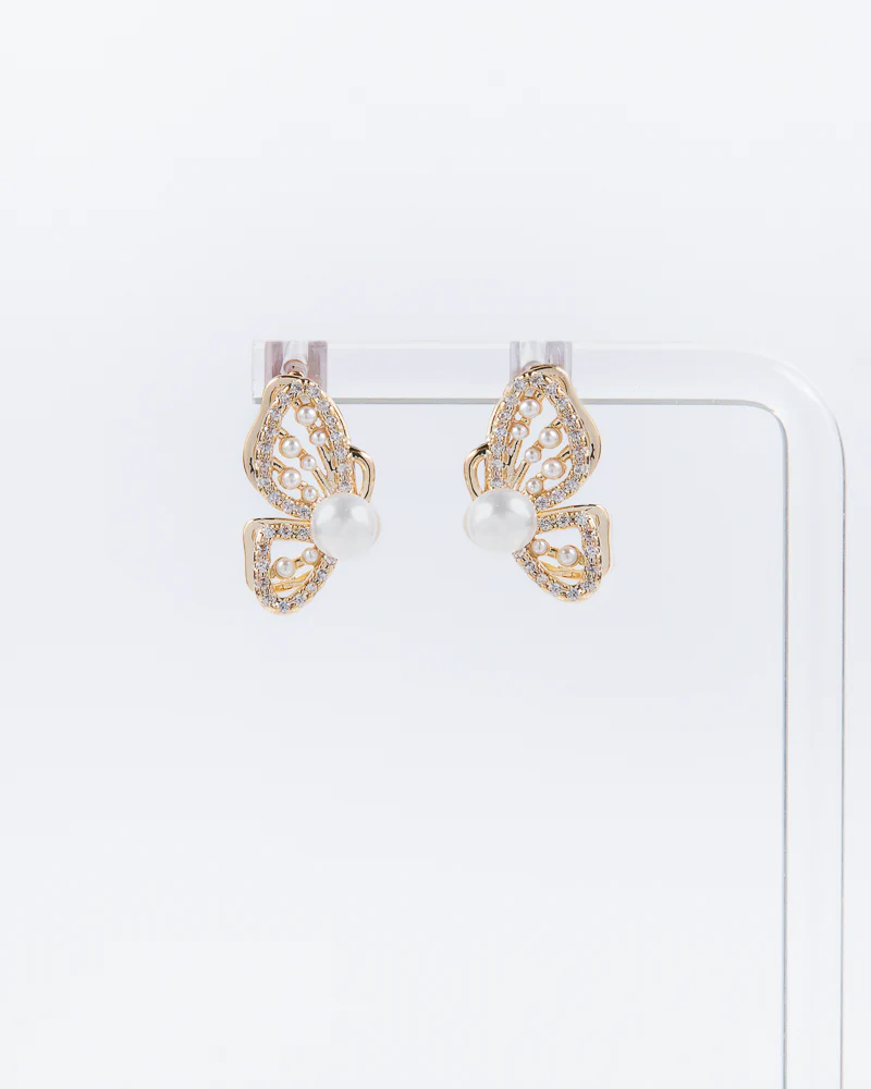 NYU NYU Ornate Butterfly Earrings