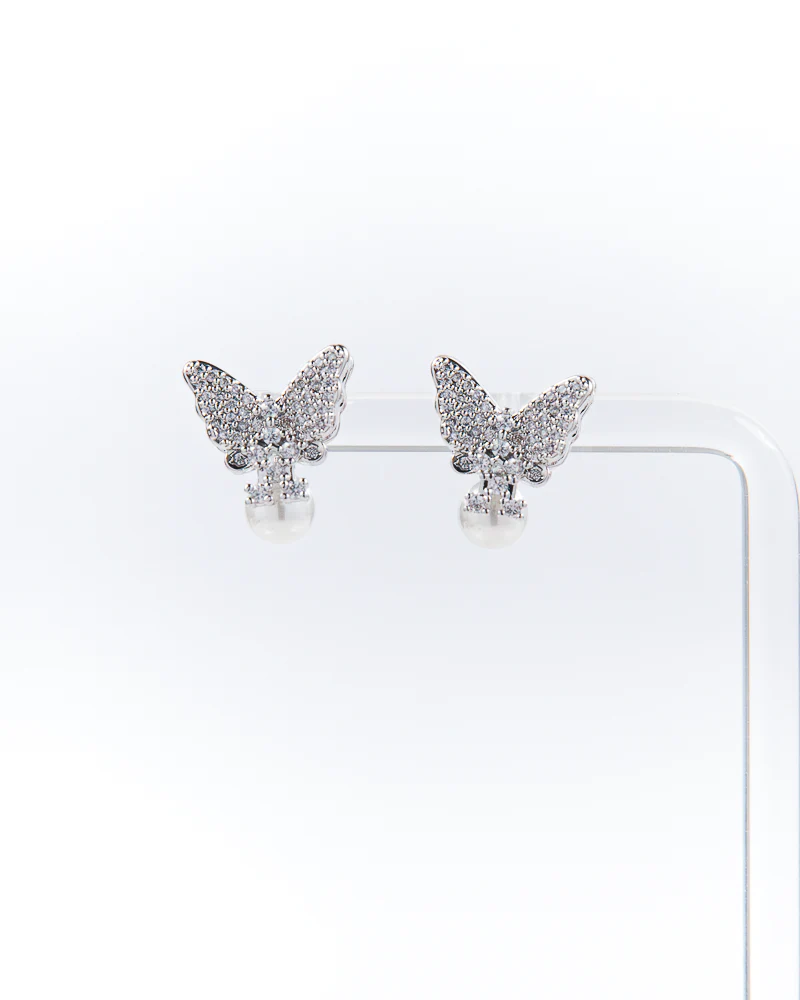 NYU NYU Silver Flutter Earrings