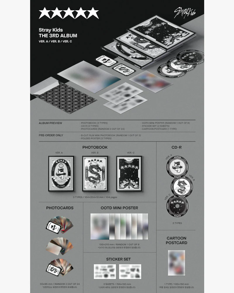 STRAY KIDS - VOL.3 [★★★★★ (5-STAR)] (STANDARD VER.) (3 VERSIONS) - Image 2