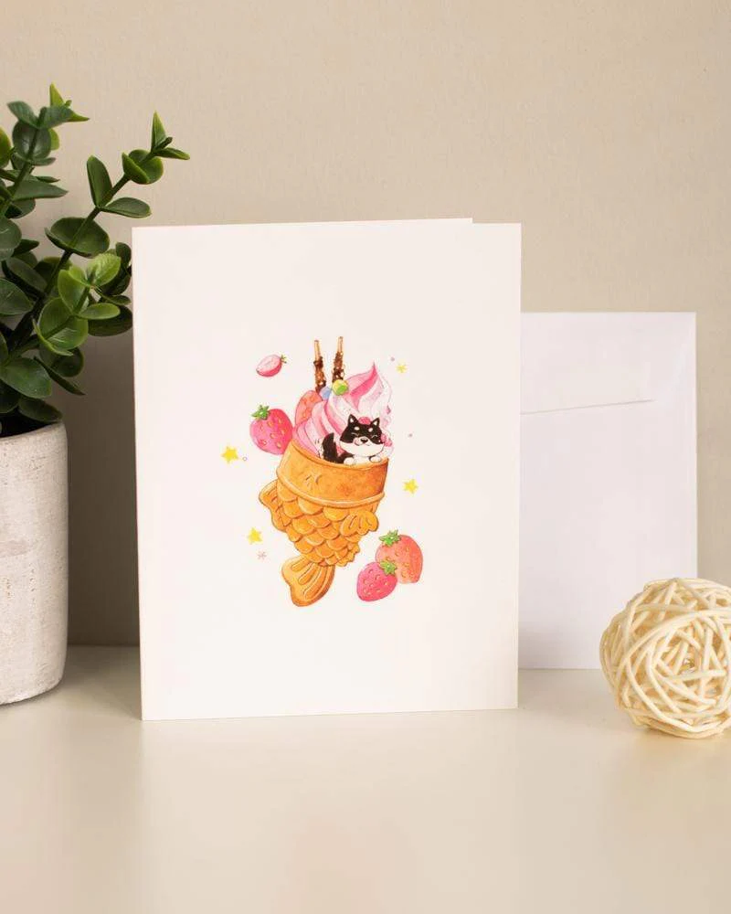 SUKOSHI x Penelope Shiba Taiyaki Greeting Card
