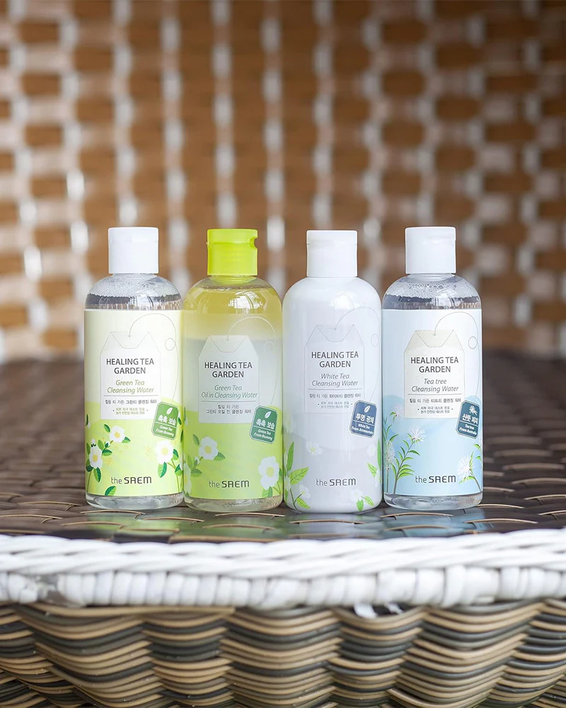 the SAEM Healing Tea Garden Tea Tree Cleansing Water