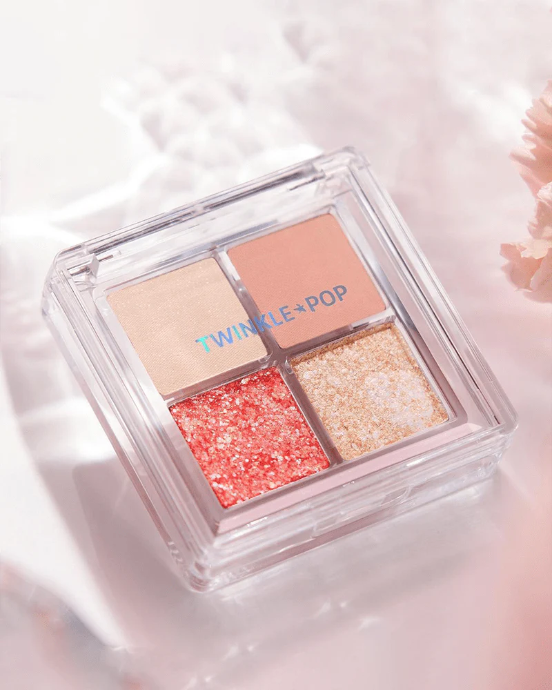 TWINKLE POP by CLIO Pearl Flex Glitter Eye Palette #03 HEY, CORAL - Image 2