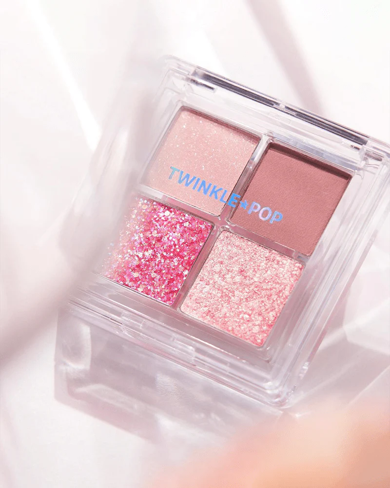TWINKLE POP by CLIO Pearl Flex Glitter Eye Palette #04 HEY, PINK