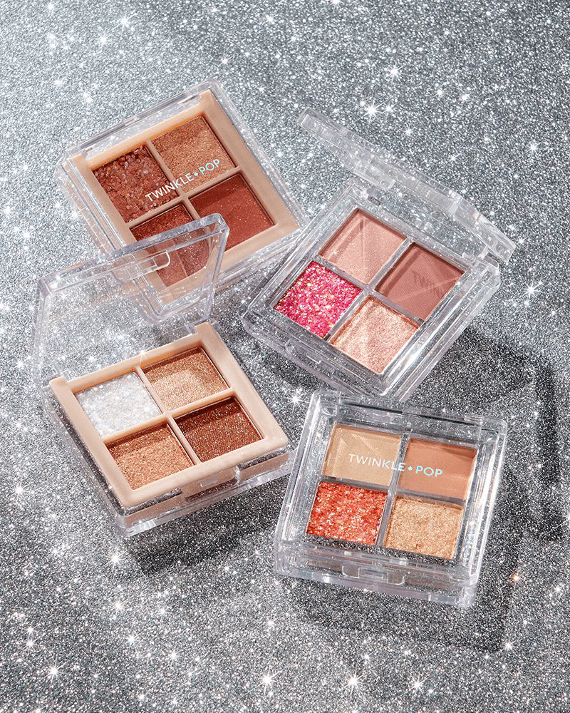 TWINKLE POP by CLIO Pearl Flex Glitter Eye Palette #01 HEY, ROSE - Image 5