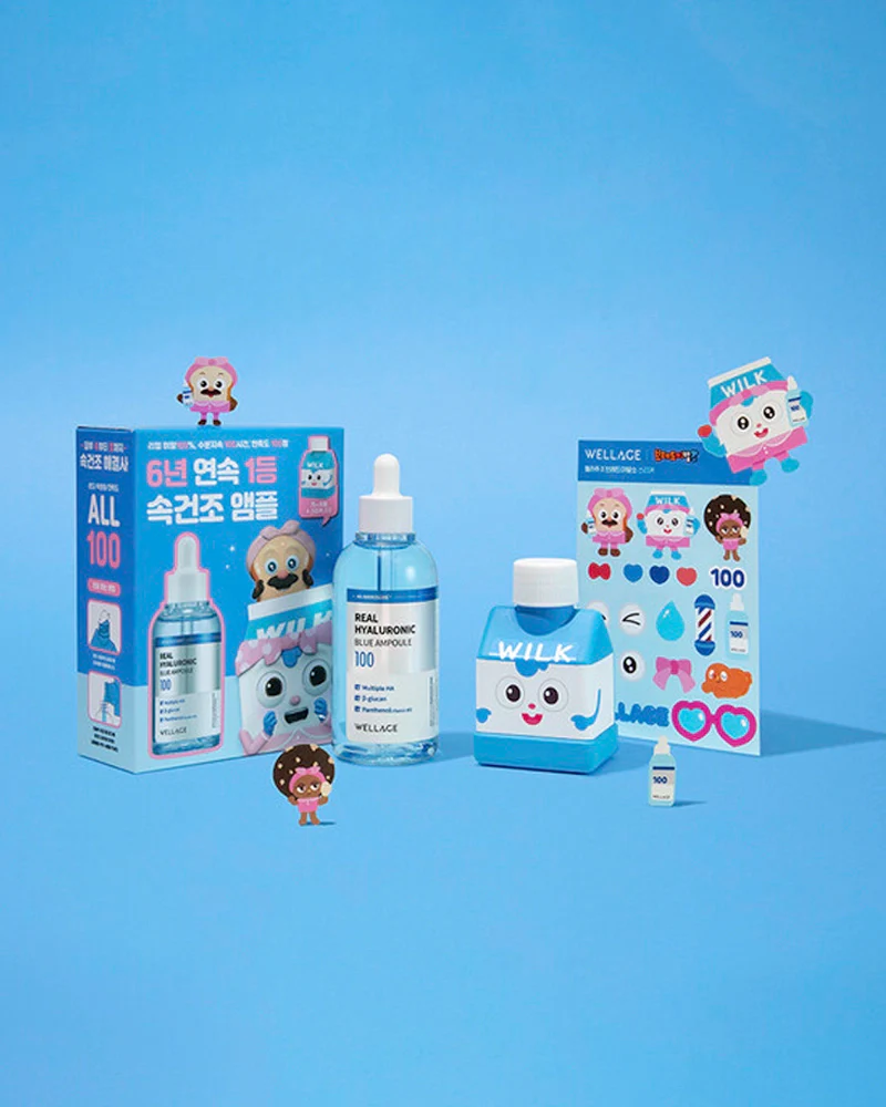 WELLAGE x Bread Barbershop Real Hyaluronic Blue Ampoule Special Set - Image 2