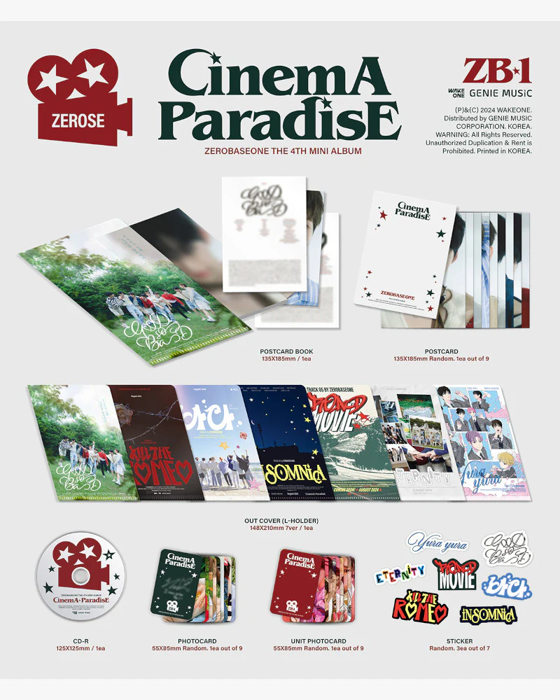 ZEROBASEONE - 4TH MINI ALBUM [CINEMA PARADISE] (ZEROSE Ver.) (7 Versions) - Image 2